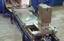 Leybold tube welder with circular chamber, 'roll up' style runout platform. 
